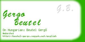 gergo beutel business card